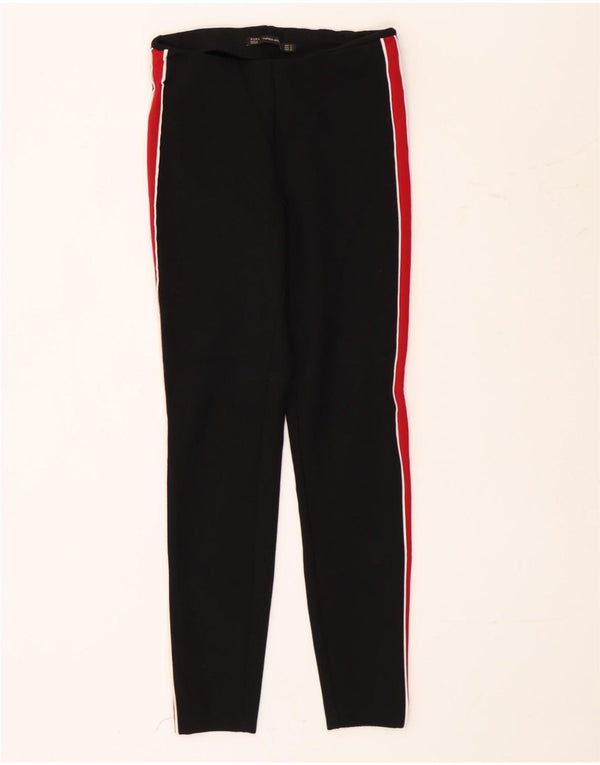 Zara Γυναικεία κολάν Trafaluc UK 8 Small Black ριγέ