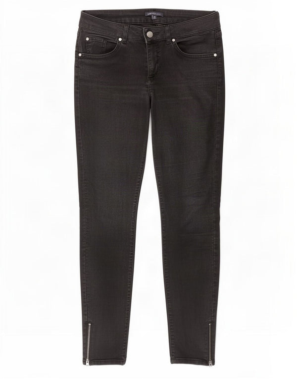 Marks & Spencer Γυναικεία Skinny Jeans UK 10 Small W28 L26 Black Cotton