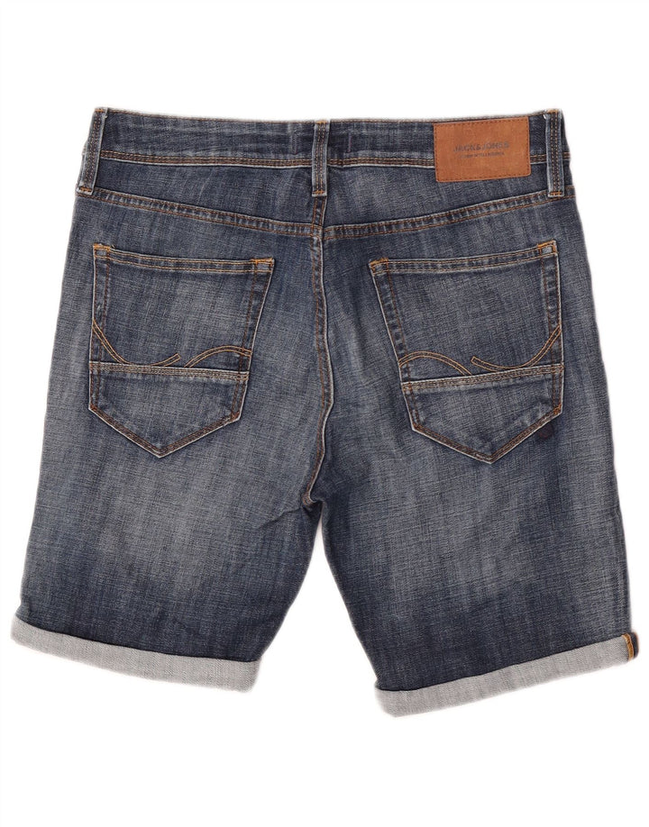 Jack & Jones Ανδρικό τζιν σορτς μεσαίο W32 μπλε βαμβακερό