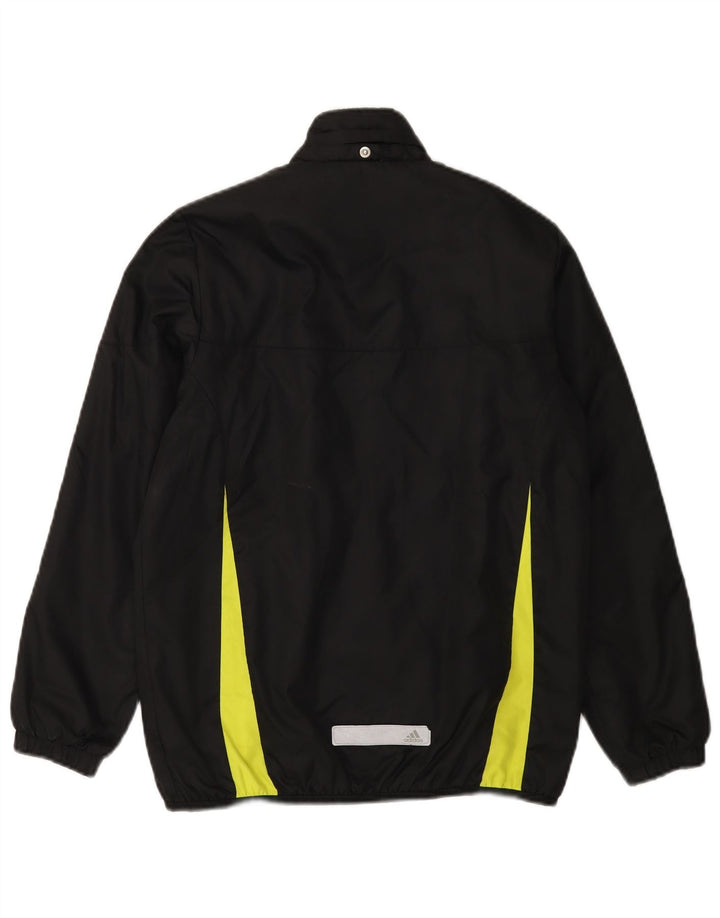 ADIDAS Boys αθλητική φόρμα τοπ μπουφάν 11-12 ετών Μαύρο Colourblock Nylon