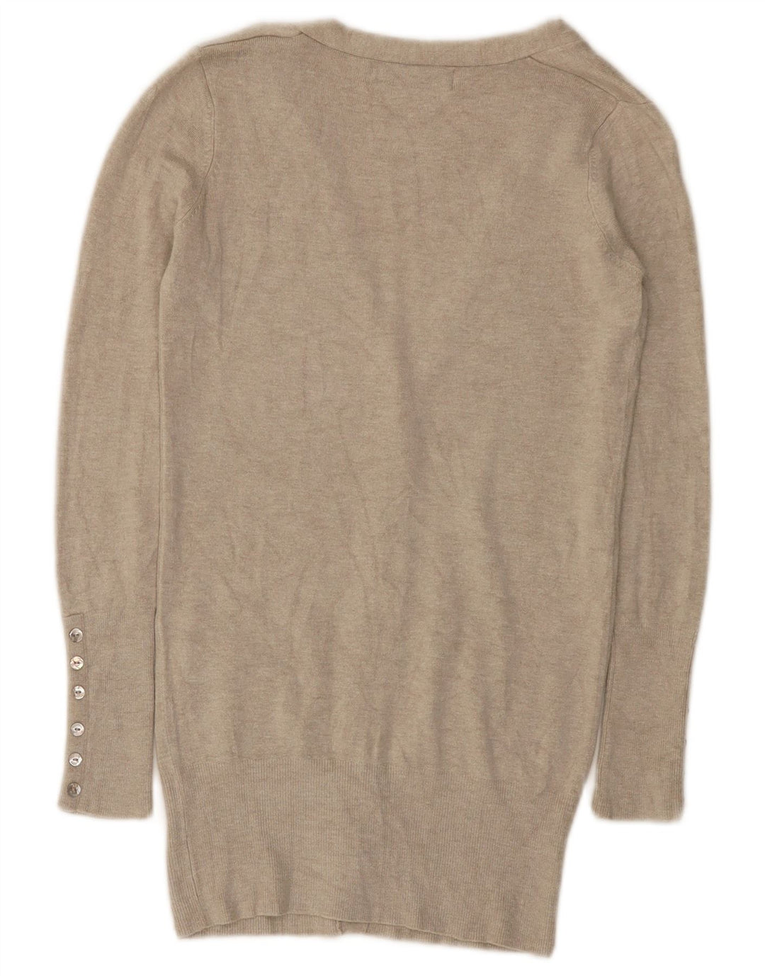 Zara Γυναικεία Ζακέτα UK 8 Small Beige Rayon