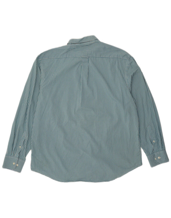 Ανδρικό πουκάμισο Izod μεγάλο μπλε βαμβακερό Gingham