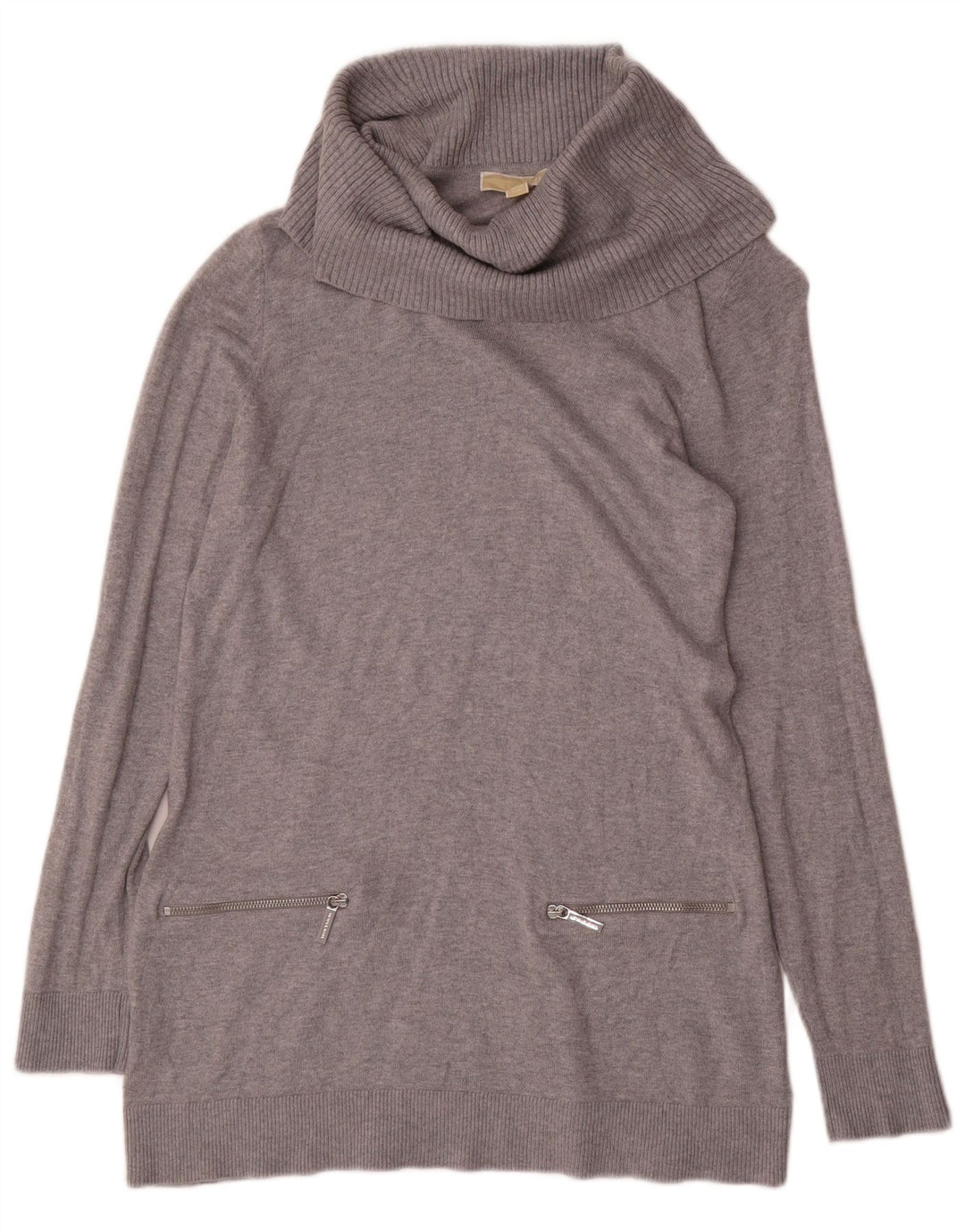 Michael Kors Γυναικείο πουλόβερ με ρολό λαιμόκοψη UK 16 Large Grey Flecked