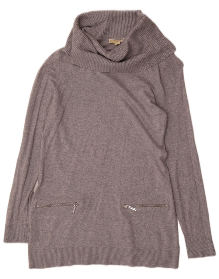 Michael Kors Γυναικείο πουλόβερ με ρολό λαιμόκοψη UK 16 Large Grey Flecked