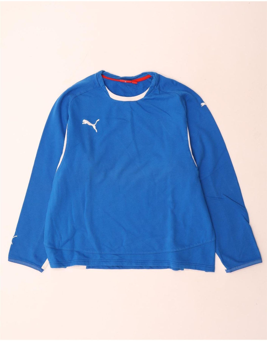 Puma Γυναικείο τοπ μακρυμάνικο UK 14 μεσαίου μπλε χρώματος βαμβακερό
