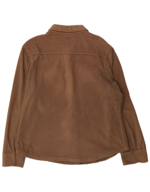 Marks & Spencer Γυναικείο πουκάμισο Fleece UK 14 Large Beige Polyester