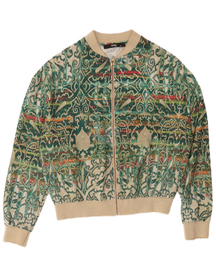 Vintage Γυναικείο Bomber Jacket EU 38 Medium Green Paisley