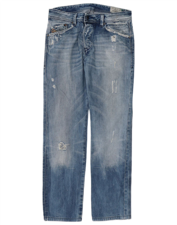 Diesel Ανδρικό Darron Distressed Straight Jeans W30 L30 Blue Cotton