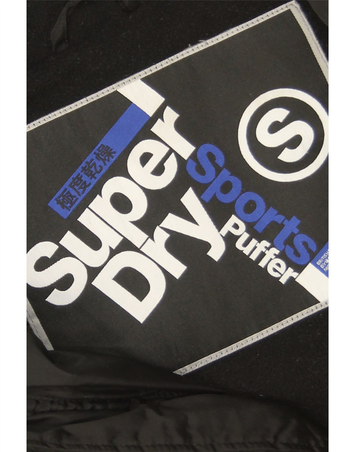 Superdry Ανδρική κουκούλα με επένδυση Gilet UK 36 Μικρός Μαύρος Πολυεστέρας