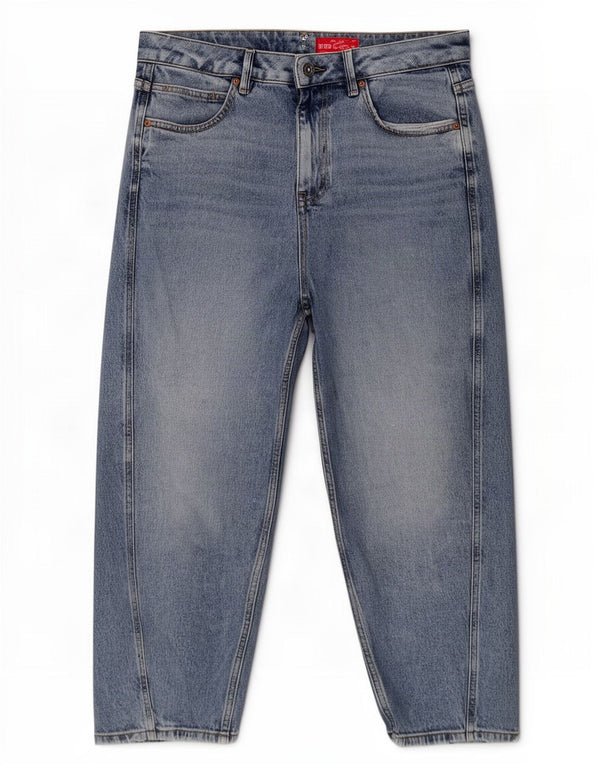 Γυναικεία ίσια τζιν Marks & Spencer UK 12 Medium W30 L23 Blue Cotton