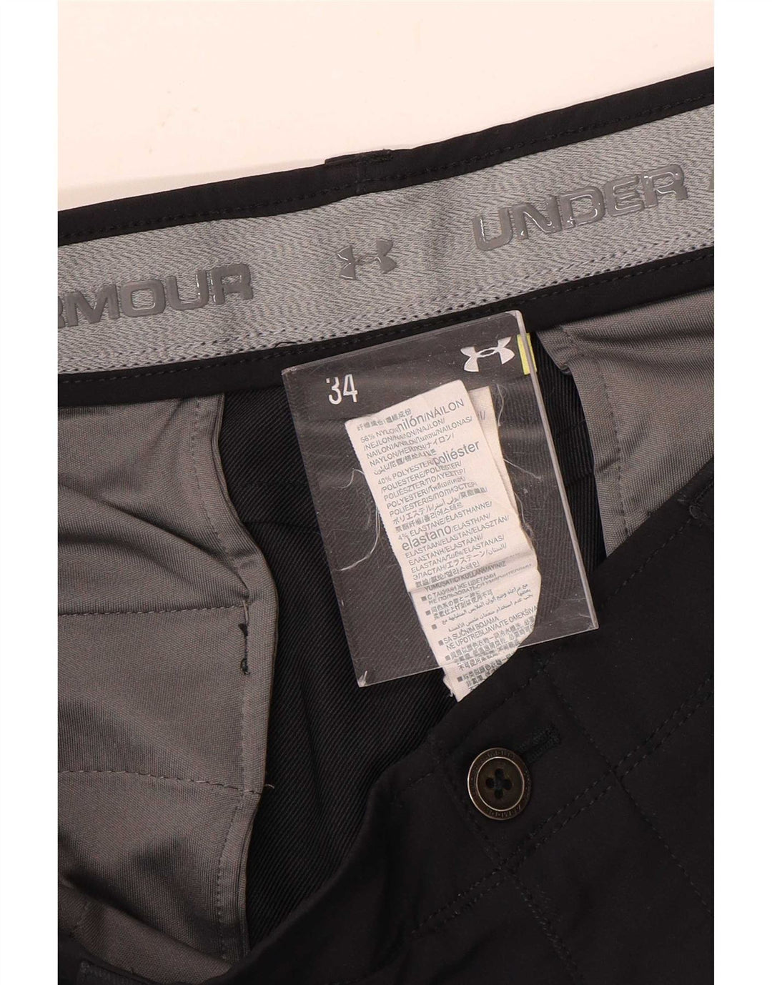 Ανδρικό σορτς Chino Umbro W34 μεγάλο μαύρο νάιλον