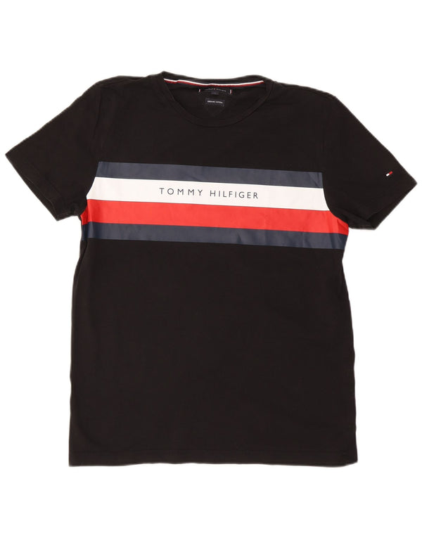 Γυναικείο γραφικό μπλουζάκι Tommy Hilfiger Top UK 16 Large Black Colourblock