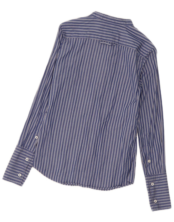 Γυναικείο πουκάμισο Benetton UK 10 Small Navy Blue ριγέ