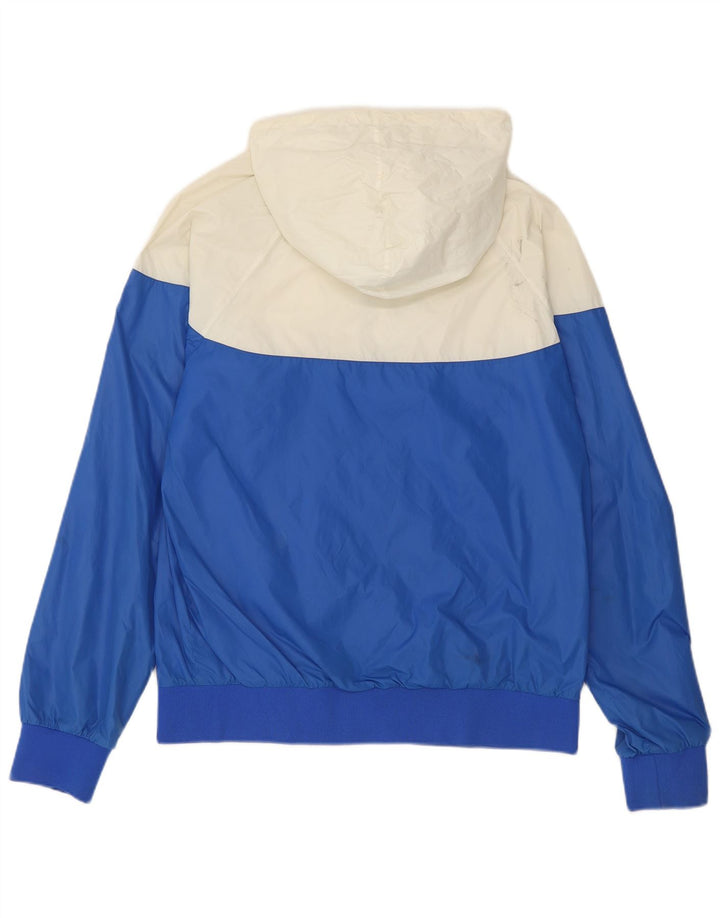 Carhartt Γυναικείο μπουφάν βροχής με κουκούλα UK 14 Medium Blue Colorblock Nylon
