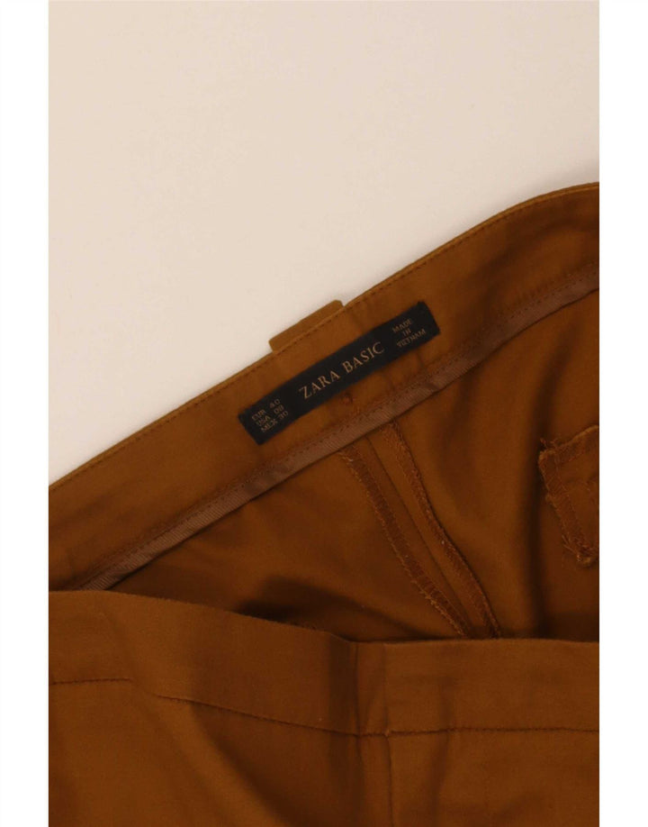 Zara Γυναικείο Slim παντελόνι Chino EU 40 Medium W30 L28 Καφέ