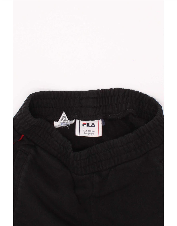 Fila Boys Tracksuit Trousers Joggers 7-8 Years Μαύρο
