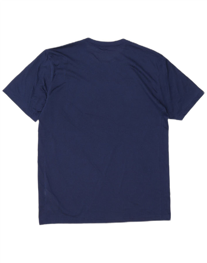 Ανδρικό γραφικό μπλουζάκι Nike Dri Fit, μεσαίο μπλε, πολυεστέρας