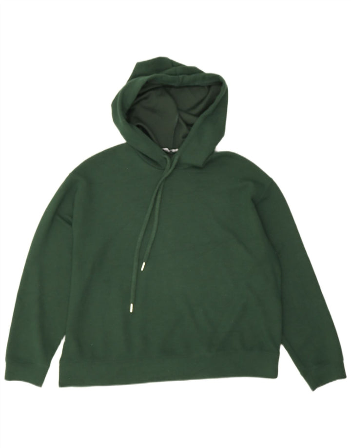 Zara Γυναικείο Hoodie Jumper UK 10 Small Green Polyester