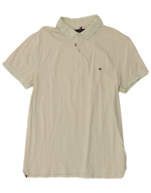 Ανδρικό μπλουζάκι πόλο Tommy Hilfiger XL με πράσινο στίγματα