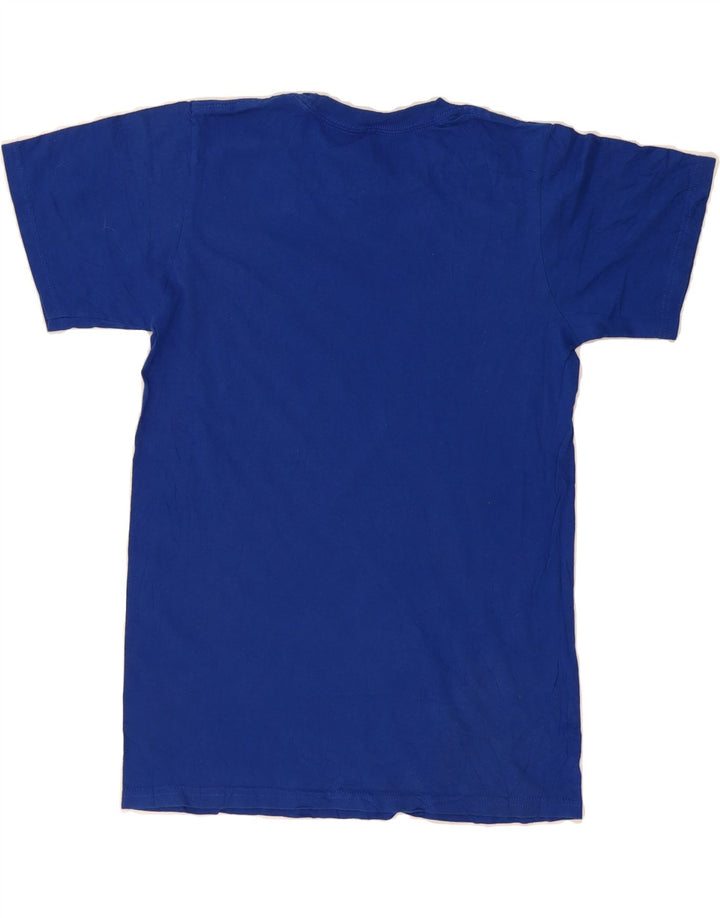 ADIDAS Mens Graphic T-Shirt Top Small Blue Cotton Vintage Adidas and Second-Hand Adidas from Messina Hembry 