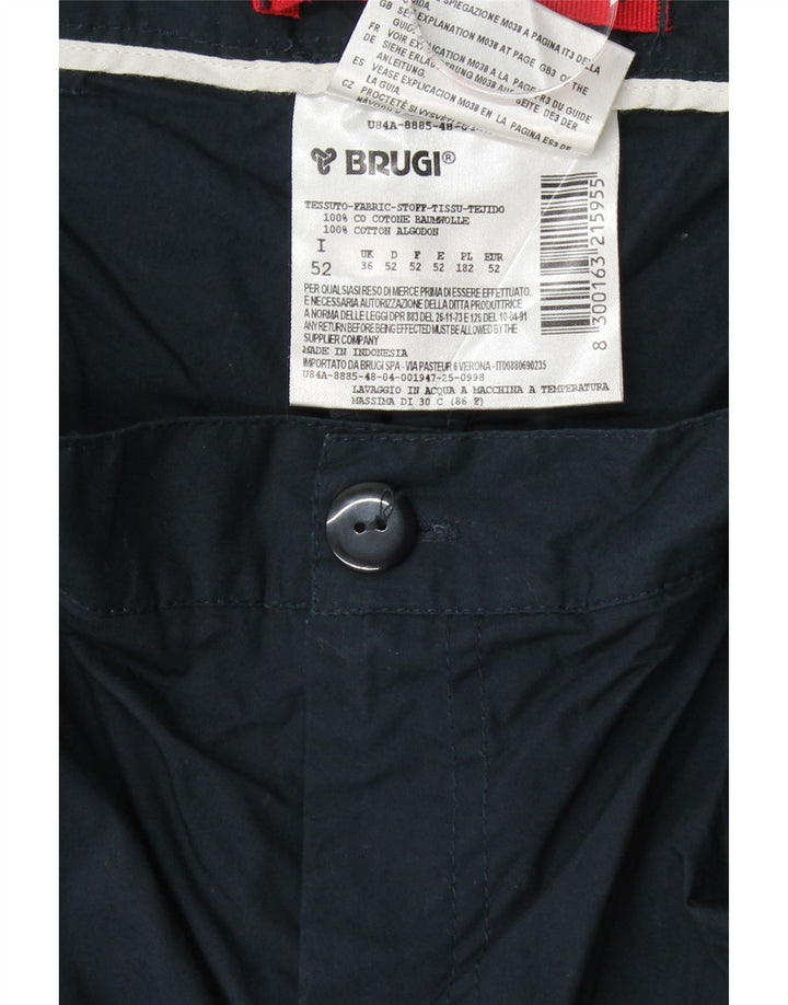 BRUGI Mens Chino Shorts W36 Large Navy Blue Cotton Vintage Brugi and Second-Hand Brugi from Messina Hembry 