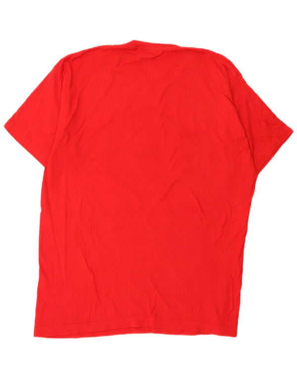 Ανδρικό γραφικό μπλουζάκι Quiksilver Regular Fit Top XL Κόκκινο βαμβακερό
