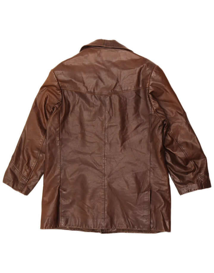 Vintage Ανδρικό Δερμάτινο Μπουφάν UK 36 Small Brown