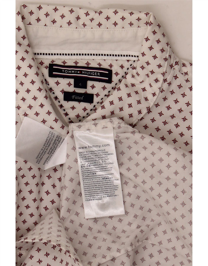 Tommy Hilfiger Γυναικείο πουκάμισο με αφηρημένο σχέδιο US 4 Μικρό λευκό βαμβακερό