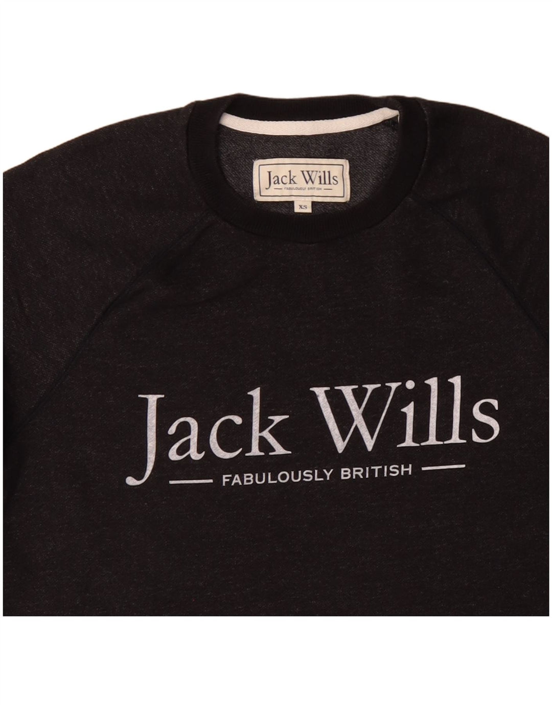 JACK WILLS Ανδρικό γραφικό φούτερ Jumper XS Μαύρο
