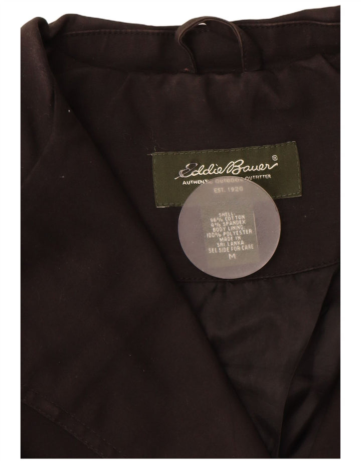 EDDIE BAUER Γυναικείο μπλέιζερ με 3 κουμπιά μπουφάν UK 14 μεσαίο μαύρο βαμβακερό