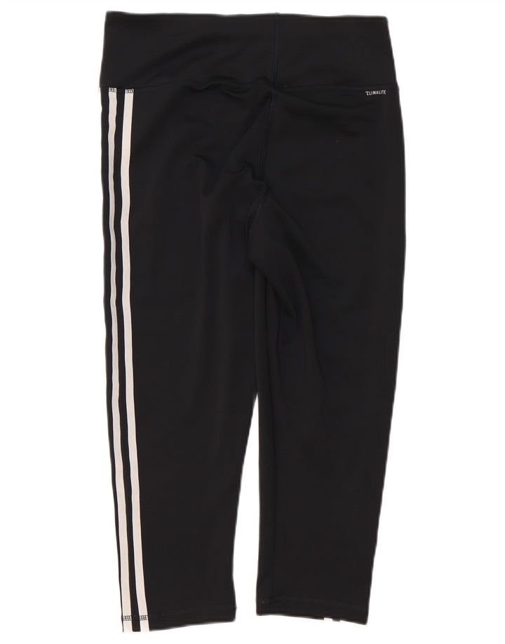 Adidas Γυναικεία κολάν Capri Climalite UK 12/14 Μεσαίο μαύρο πολυεστέρα
