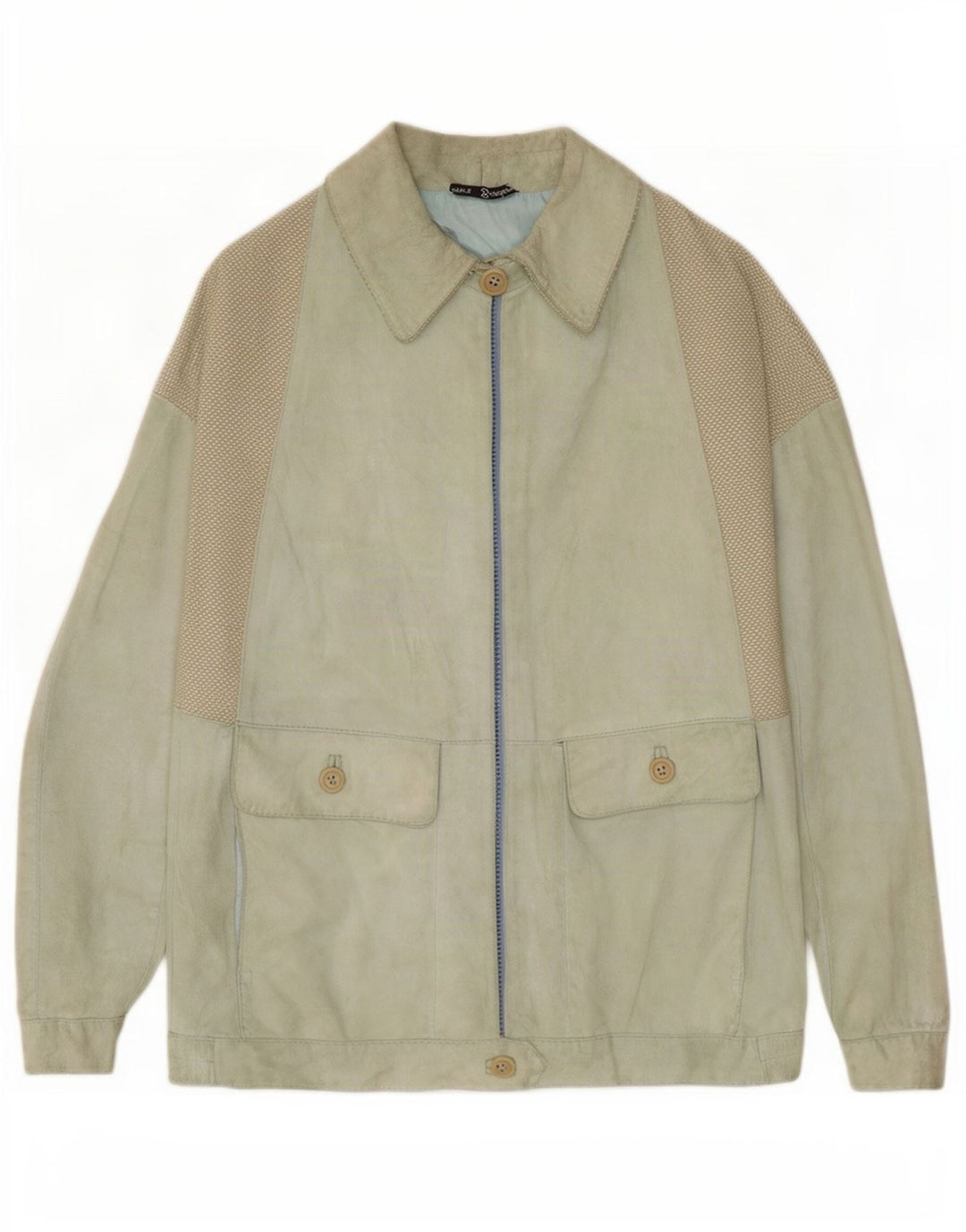 Vintage Γυναικείο Suede Jacket IT 44 Μεσαίου Πράσινο Δερμάτινο