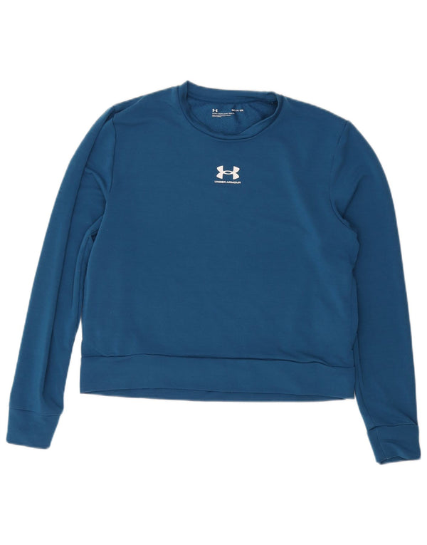 Γυναικείο φούτερ UNDER Armor Crop Loose Fit Jumper UK 10 Small Blue