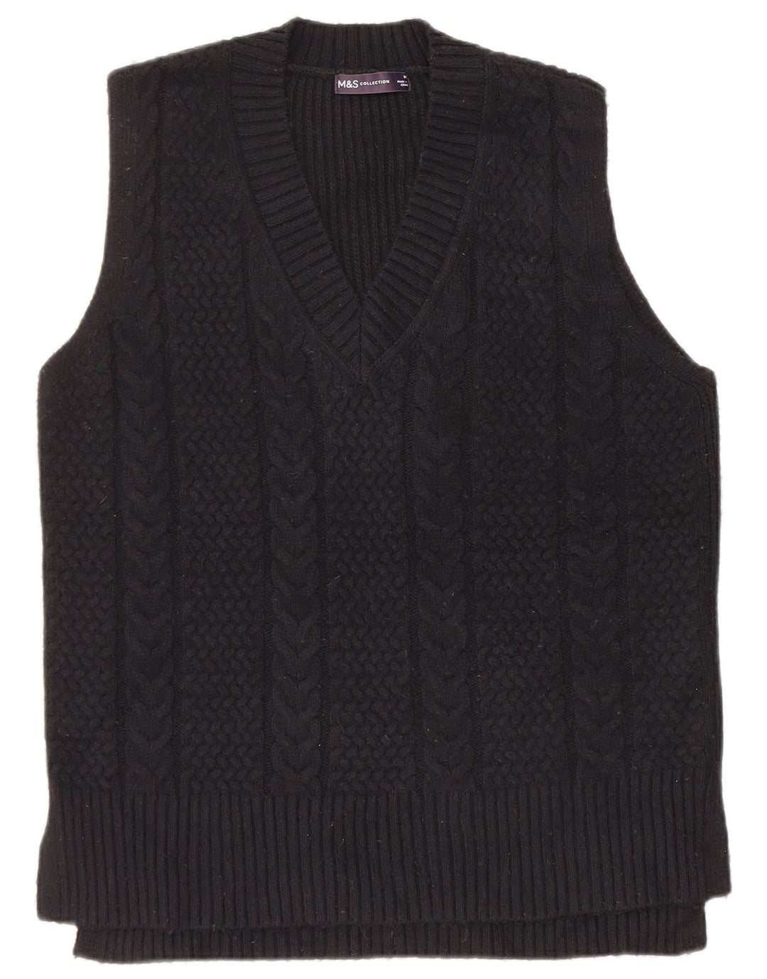 Marks & Spencer Ανδρικό γιλέκο Tank Top Medium Black Polyester