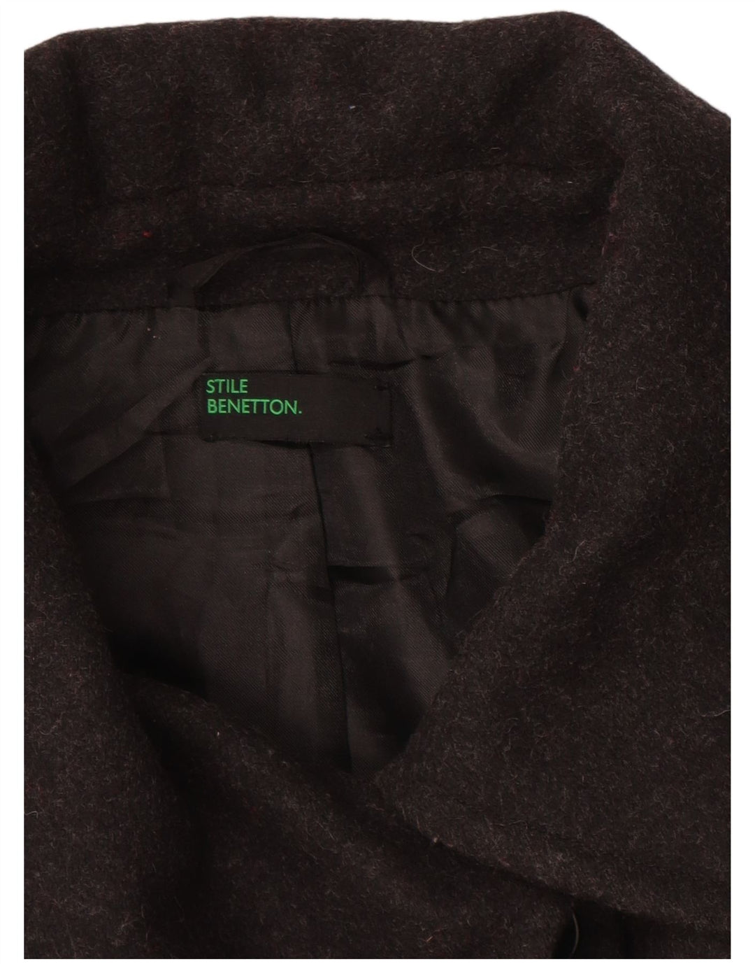 BENETTON Γυναικείο Παλτό IT 46 Μεγάλο Γκρι Μαλλί