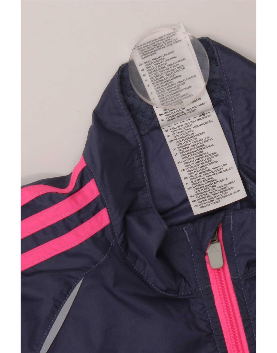 Γυναικεία αθλητική φόρμα Adidas Top Jacket UK 16 Large Navy Blue Nylon
