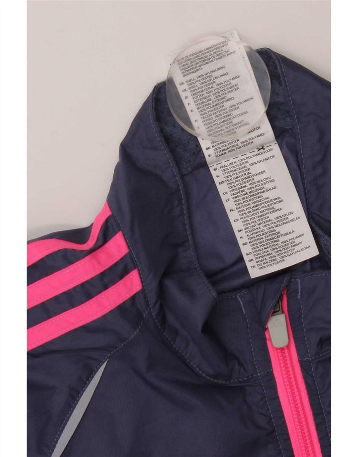 Γυναικεία αθλητική φόρμα Adidas Top Jacket UK 16 Large Navy Blue Nylon