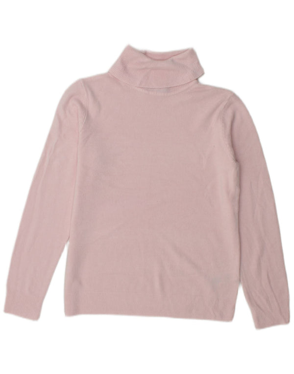 Marks & Spencer Γυναικείο πουλόβερ με ρολό λαιμόκοψη UK 10 Small Pink Acrylic