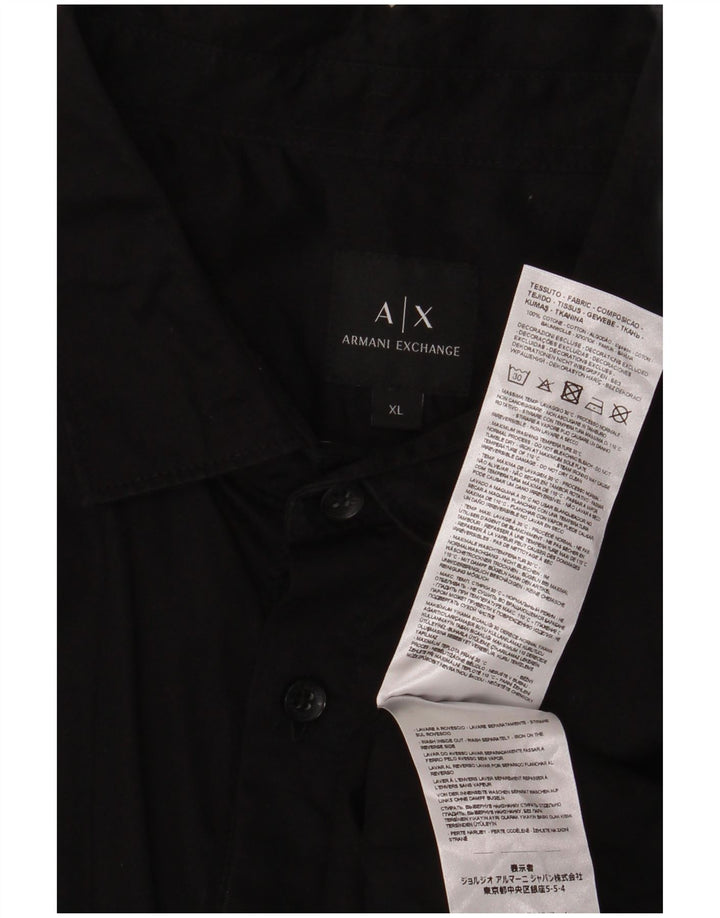 Ανδρικό πουκάμισο Armani Exchange XL Μαύρο βαμβακερό