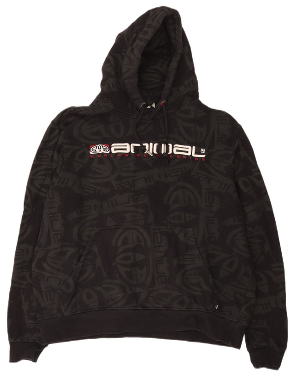 Γυναικείο Animal Graphic Hoodie Jumper UK 18 XL Μαύρο βαμβακερό