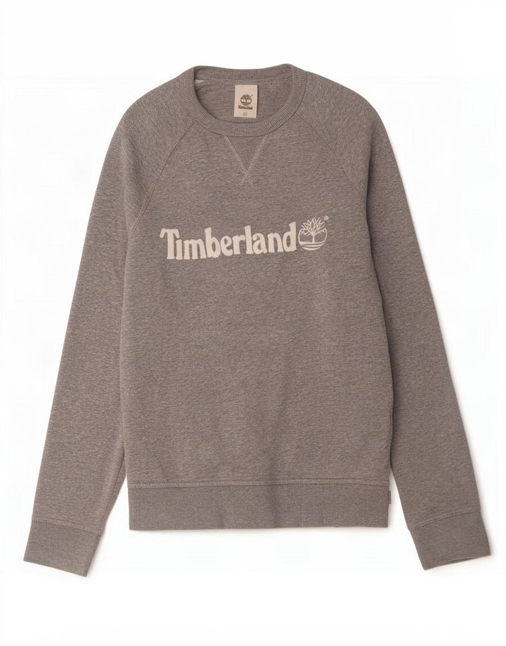 Ανδρικό γραφικό φούτερ Timberland Jumper μεγάλο γκρι βαμβακερό