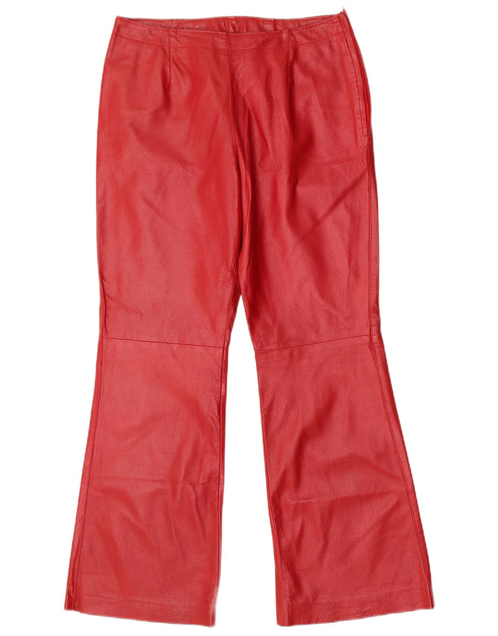 Conbipel Γυναικείο Flare Δερμάτινο Παντελόνι IT 46 Large W30 L30 Δερμάτινο κόκκινο