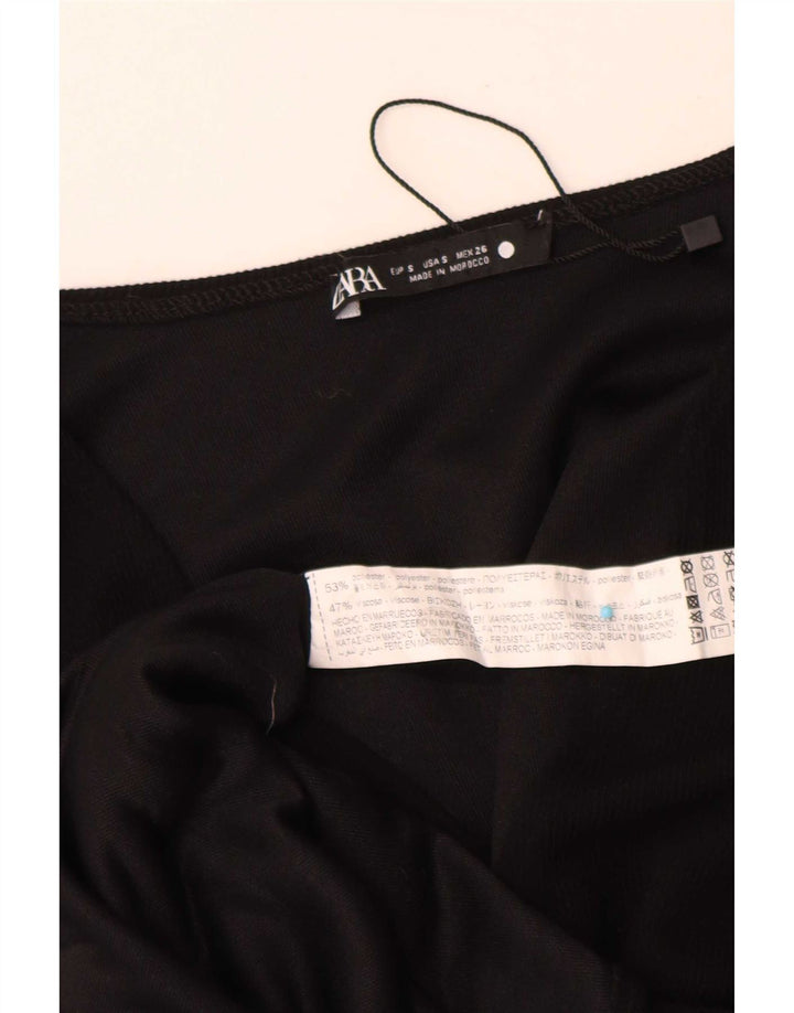 Zara Γυναικείο Μάξι Φόρεμα UK 10 Small Black Polyester