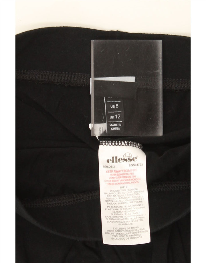 Ellesse Γυναικείο Γραφικό Κολάν UK 12 Μεσαίο Μαύρο Βαμβακερό