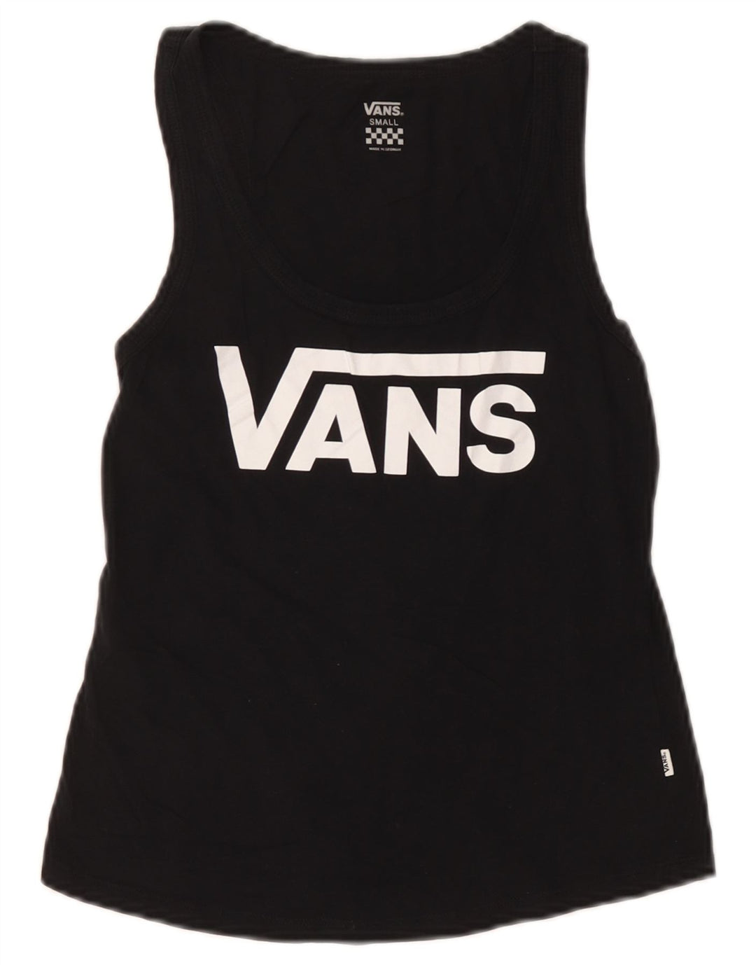 Vans Womens Graphic Vest Top UK 10 Small Black