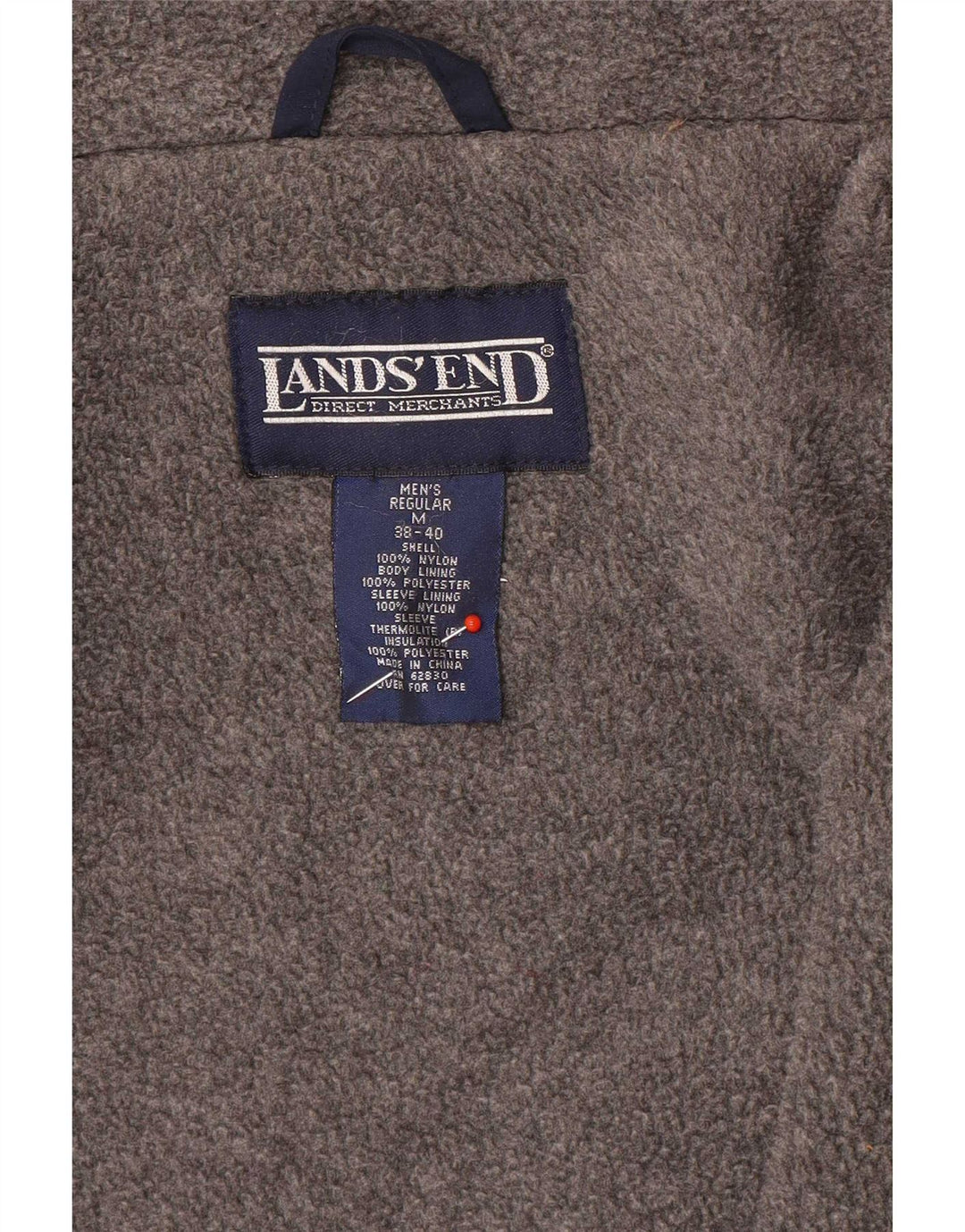 Lands End Ανδρικό μπουφάν Parka με κουκούλα UK 38/40 Medium Navy Blue