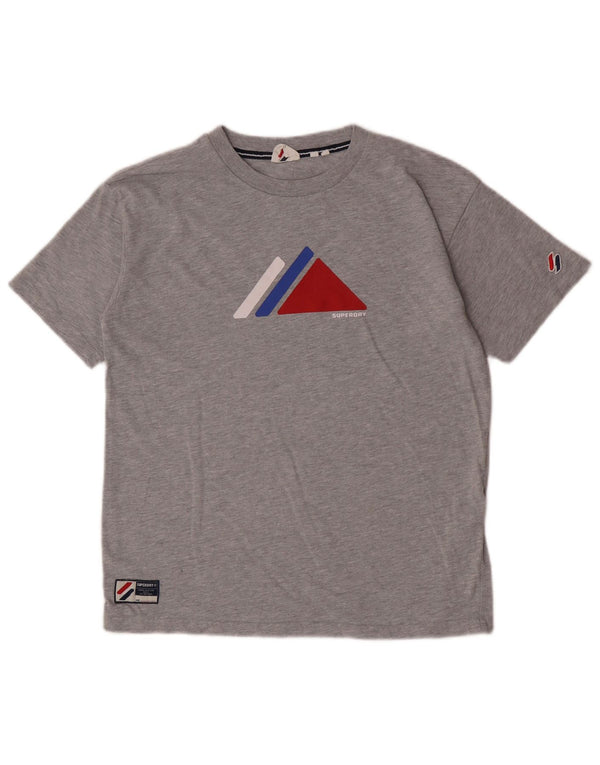 Superdry Γυναικείο T-Shirt Top UK 8 Small Grey Cotton