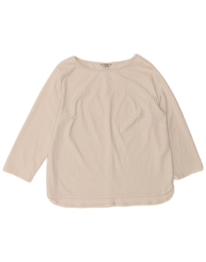 Guess Γυναικεία υπερμεγέθη μανίκια 3/4 UK 10 μικρού λευκού γεωμετρικού πολυεστέρα