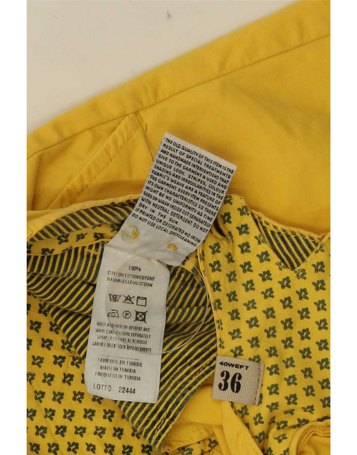 Ανδρικό σορτς Chino 40Weft W36 μεγάλο κίτρινο βαμβακερό