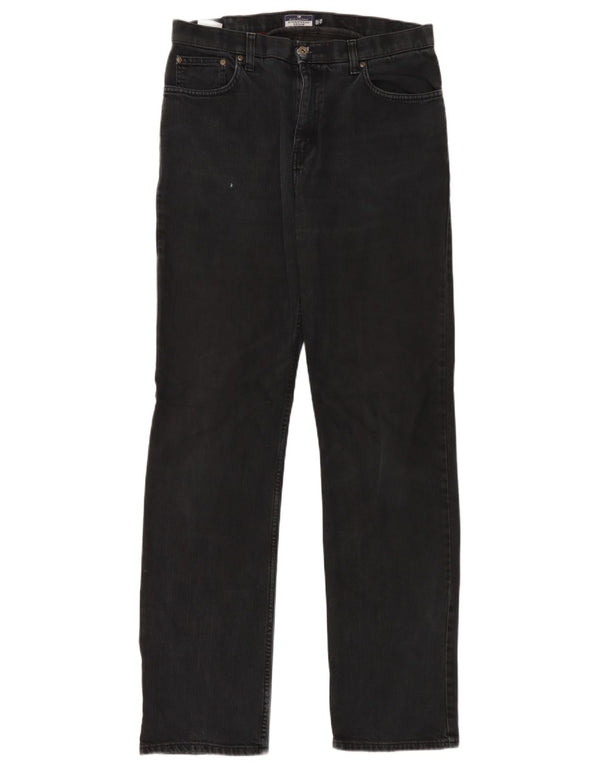 Marks & Spencer Ανδρικό Μπλε Harbor Straight Jeans W34 L35 Μαύρο βαμβακερό